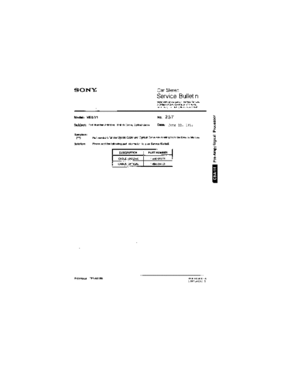 Sony Car0237  Sony Car Stereo Service Bulletin Car0237.pdf