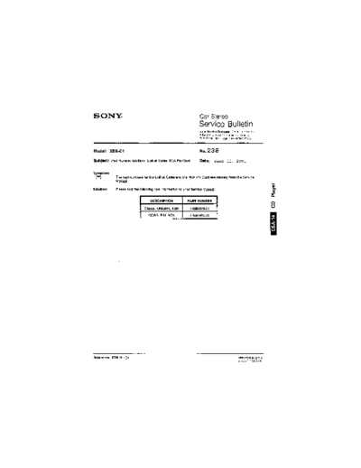 Sony Car0238  Sony Car Stereo Service Bulletin Car0238.pdf