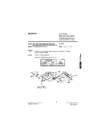 Sony Car0241  Sony Car Stereo Service Bulletin Car0241.pdf