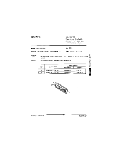 Sony Car0244  Sony Car Stereo Service Bulletin Car0244.pdf