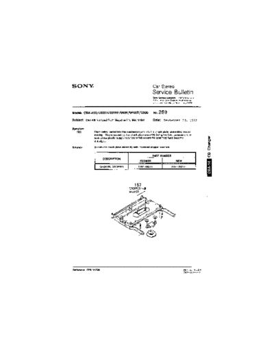 Sony Car0259  Sony Car Stereo Service Bulletin Car0259.pdf