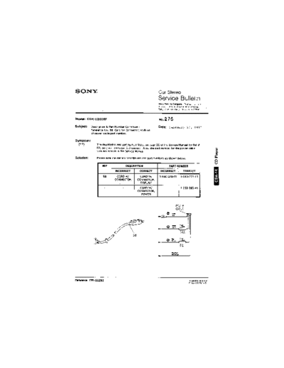 Sony Car0275  Sony Car Stereo Service Bulletin Car0275.pdf