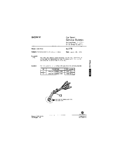 Sony Car0278  Sony Car Stereo Service Bulletin Car0278.pdf