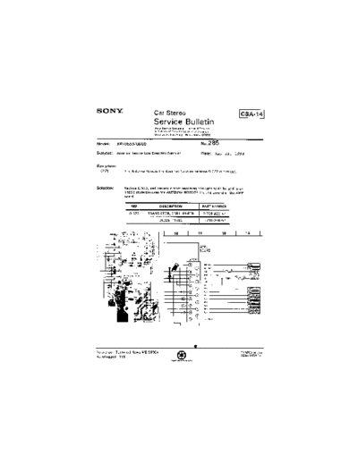 Sony Car0285  Sony Car Stereo Service Bulletin Car0285.pdf