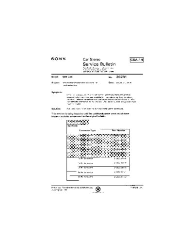 Sony Car0287  Sony Car Stereo Service Bulletin Car0287.pdf