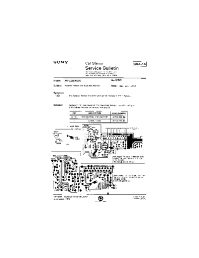 Sony Car0288  Sony Car Stereo Service Bulletin Car0288.pdf