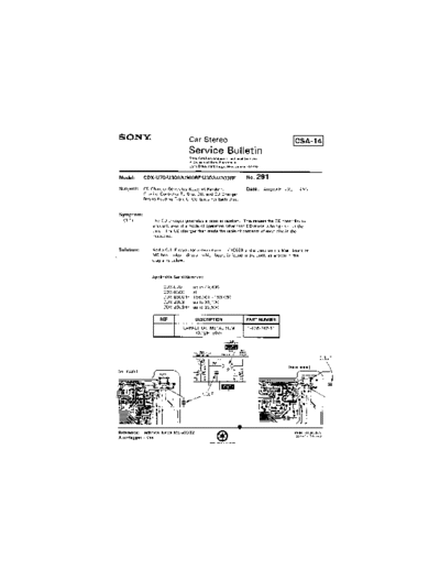 Sony Car0291  Sony Car Stereo Service Bulletin Car0291.pdf