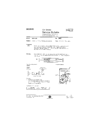 Sony Car0303  Sony Car Stereo Service Bulletin Car0303.pdf