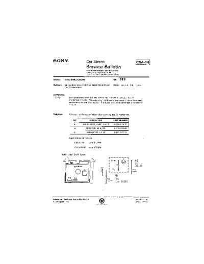 Sony Car0313  Sony Car Stereo Service Bulletin Car0313.pdf