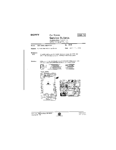 Sony Car0315  Sony Car Stereo Service Bulletin Car0315.pdf