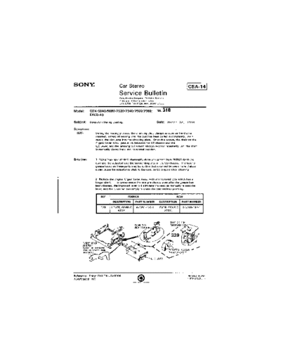 Sony Car0318  Sony Car Stereo Service Bulletin Car0318.pdf