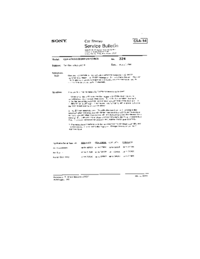 Sony Car0324  Sony Car Stereo Service Bulletin Car0324.pdf