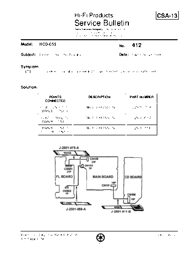 Sony HFP0412  Sony HiFi Service Bulletin HFP0412.PDF