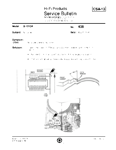 Sony HFP0438  Sony HiFi Service Bulletin HFP0438.PDF