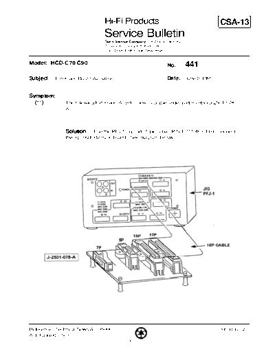 Sony HFP0441  Sony HiFi Service Bulletin HFP0441.PDF