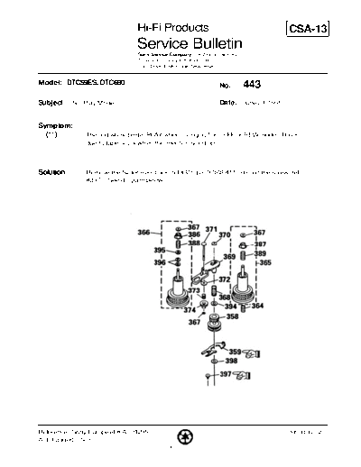 Sony HFP0443  Sony HiFi Service Bulletin HFP0443.PDF
