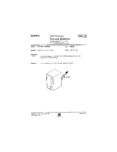 Sony HFP0444  Sony HiFi Service Bulletin HFP0444.PDF