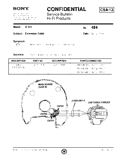 Sony HFP0484  Sony HiFi Service Bulletin HFP0484.PDF