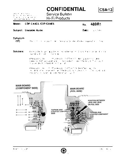 Sony HFP0489  Sony HiFi Service Bulletin HFP0489.PDF