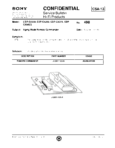 Sony HFP0498  Sony HiFi Service Bulletin HFP0498.PDF