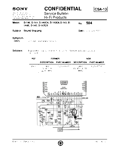 Sony HFP0504  Sony HiFi Service Bulletin HFP0504.PDF