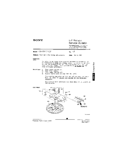 Sony HFP0017  Sony HiFi Service Bulletin HFP0017.PDF