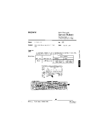 Sony HFP0023  Sony HiFi Service Bulletin HFP0023.PDF
