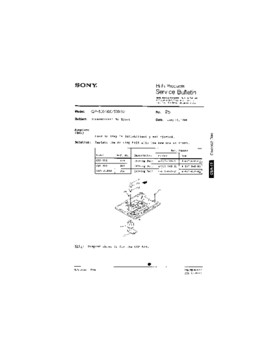 Sony HFP0025  Sony HiFi Service Bulletin HFP0025.PDF