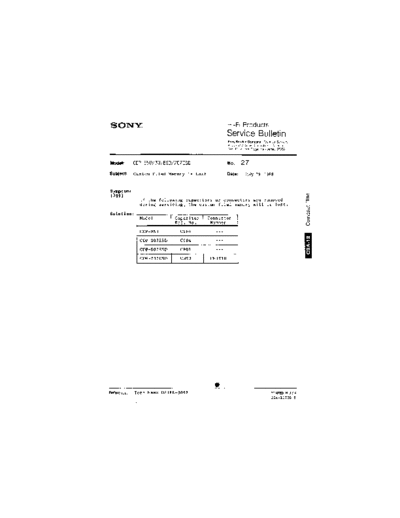 Sony HFP0027  Sony HiFi Service Bulletin HFP0027.PDF