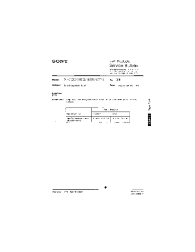 Sony HFP0038  Sony HiFi Service Bulletin HFP0038.PDF