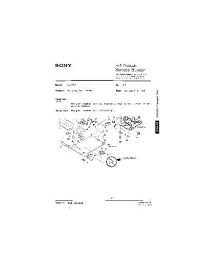 Sony HFP0041  Sony HiFi Service Bulletin HFP0041.PDF