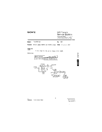 Sony HFP0051  Sony HiFi Service Bulletin HFP0051.PDF