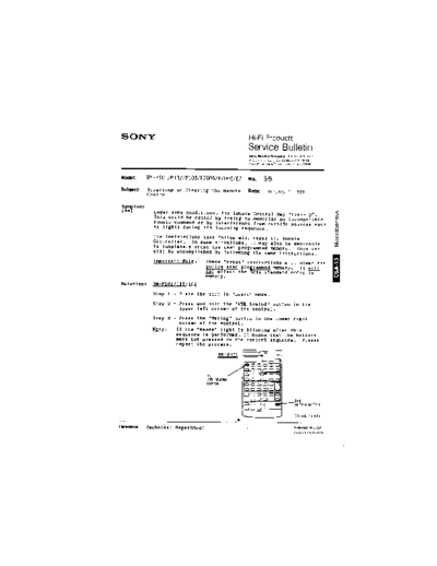 Sony HFP0055  Sony HiFi Service Bulletin HFP0055.PDF