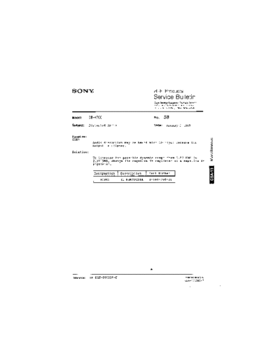 Sony HFP0058  Sony HiFi Service Bulletin HFP0058.PDF