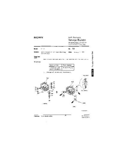 Sony HFP0059  Sony HiFi Service Bulletin HFP0059.PDF