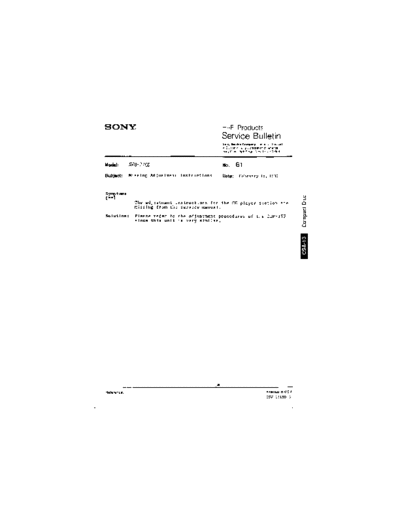 Sony HFP0061  Sony HiFi Service Bulletin HFP0061.PDF