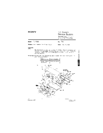 Sony HFP0074  Sony HiFi Service Bulletin HFP0074.PDF