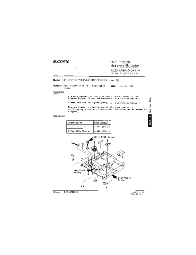 Sony HFP0078  Sony HiFi Service Bulletin HFP0078.PDF