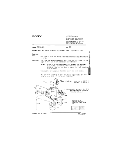 Sony HFP0085  Sony HiFi Service Bulletin HFP0085.PDF