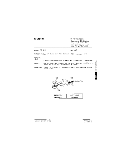 Sony HFP0100  Sony HiFi Service Bulletin HFP0100.PDF