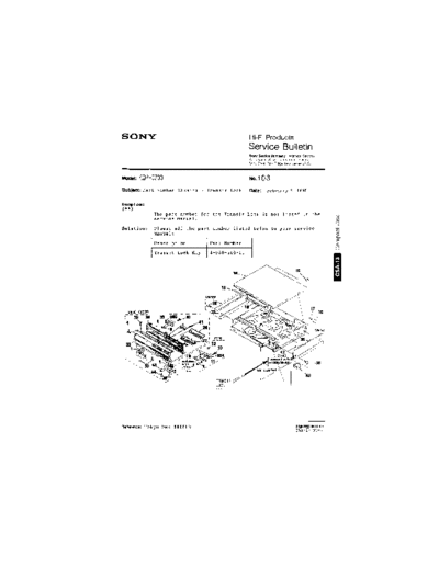 Sony HFP0103  Sony HiFi Service Bulletin HFP0103.PDF
