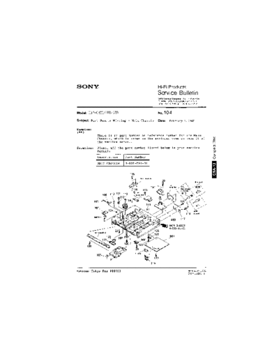 Sony HFP0104  Sony HiFi Service Bulletin HFP0104.PDF