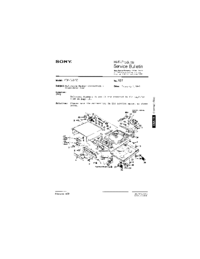 Sony HFP0107  Sony HiFi Service Bulletin HFP0107.PDF