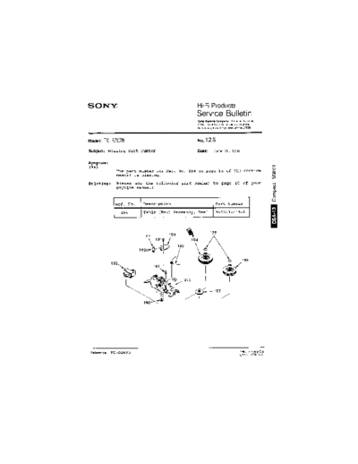 Sony HFP0125  Sony HiFi Service Bulletin HFP0125.PDF