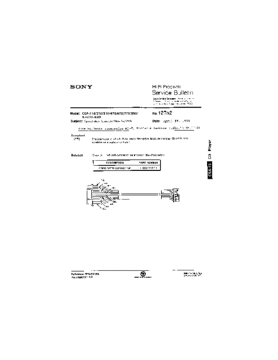 Sony HFP0127  Sony HiFi Service Bulletin HFP0127.PDF