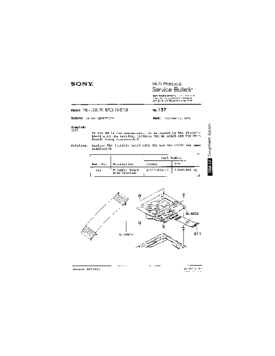 Sony HFP0137  Sony HiFi Service Bulletin HFP0137.PDF