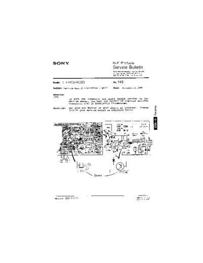 Sony HFP0142  Sony HiFi Service Bulletin HFP0142.PDF