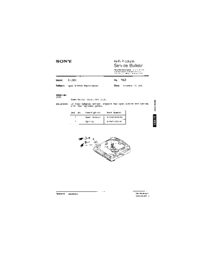 Sony HFP0143  Sony HiFi Service Bulletin HFP0143.PDF