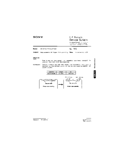 Sony HFP0145  Sony HiFi Service Bulletin HFP0145.PDF