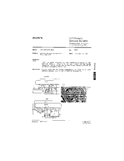 Sony HFP0147  Sony HiFi Service Bulletin HFP0147.PDF